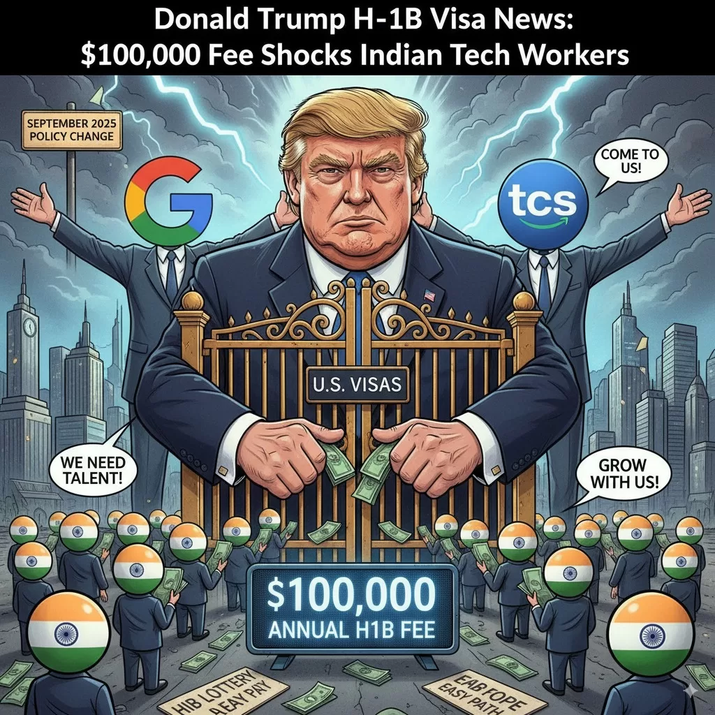 H1B Visa News $100,000 Fee Shocks Indian Tech