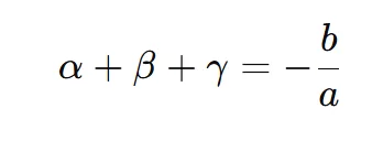 sum of roots of cubic equation