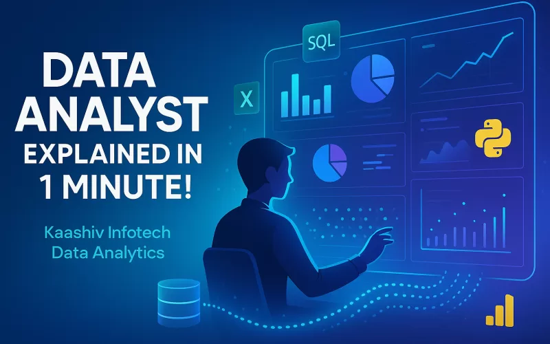 Data Analyst Explained in 1 Minute! – Kaashiv Infotech Data Analytics