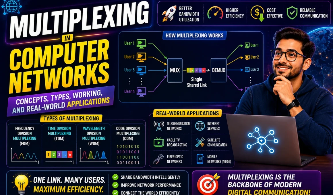 Multiplexing in Computer Networks: Concepts, Types, Working, and Real-World Applications