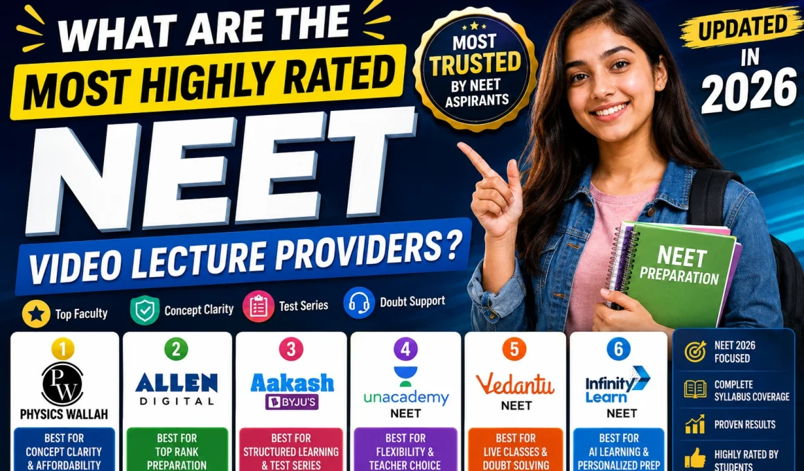 Top NEET video lecture providers 2026