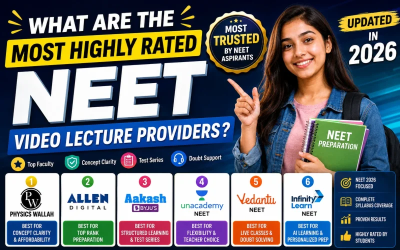 Top NEET video lecture providers 2026