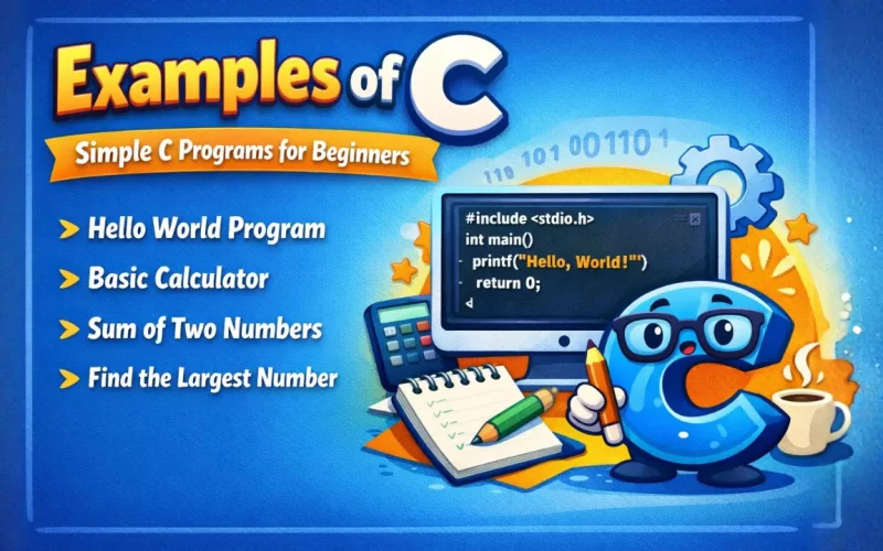 Examples of C Simple C Programs for Beginners