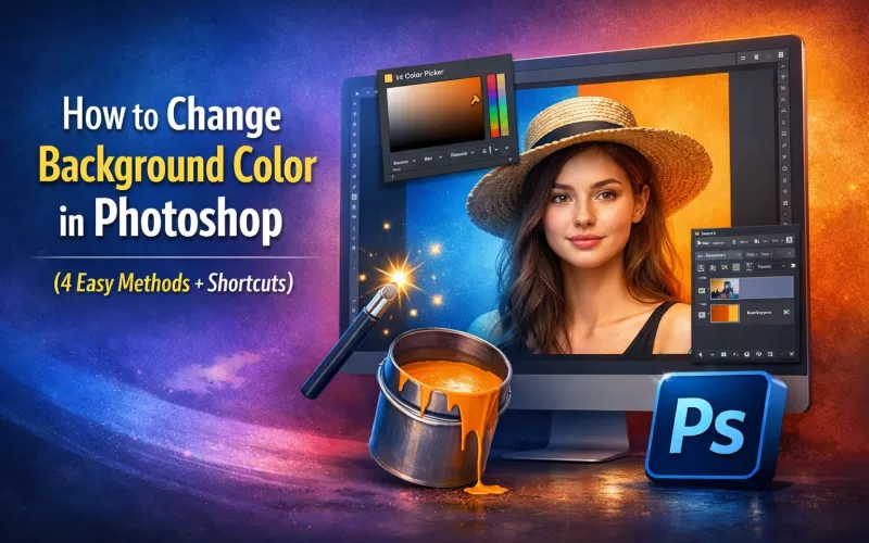 How to Change Background Color in Photoshop (4 Easy Methods + Shortcuts)