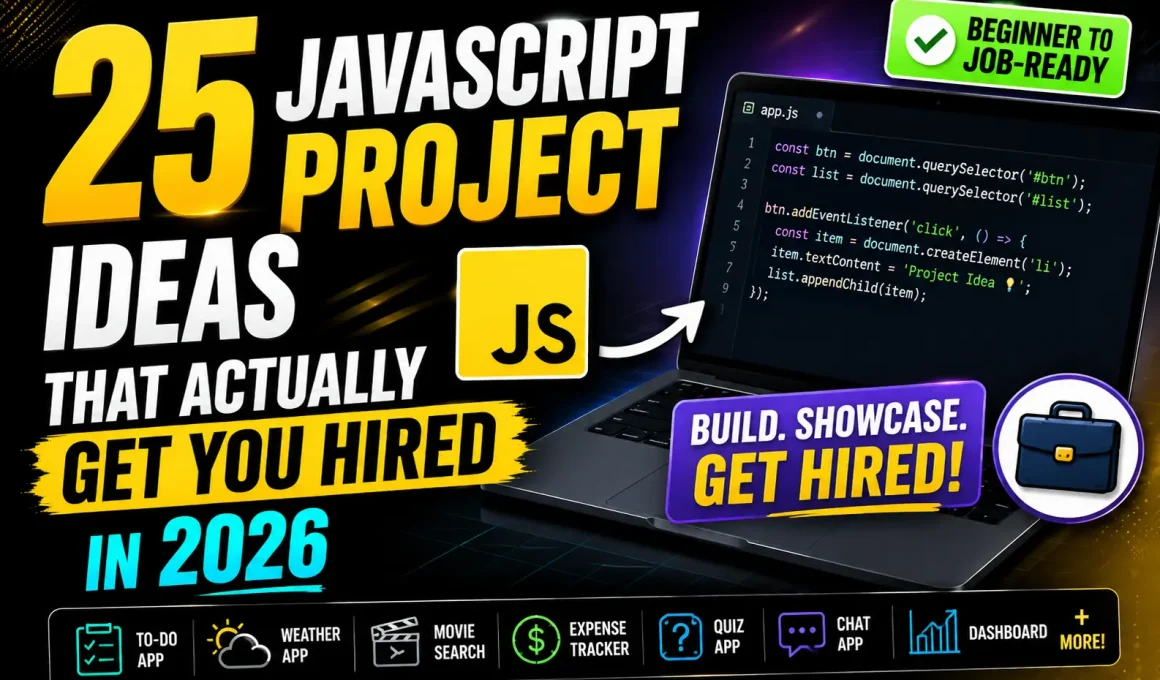 JavaScript project ideas that get hired