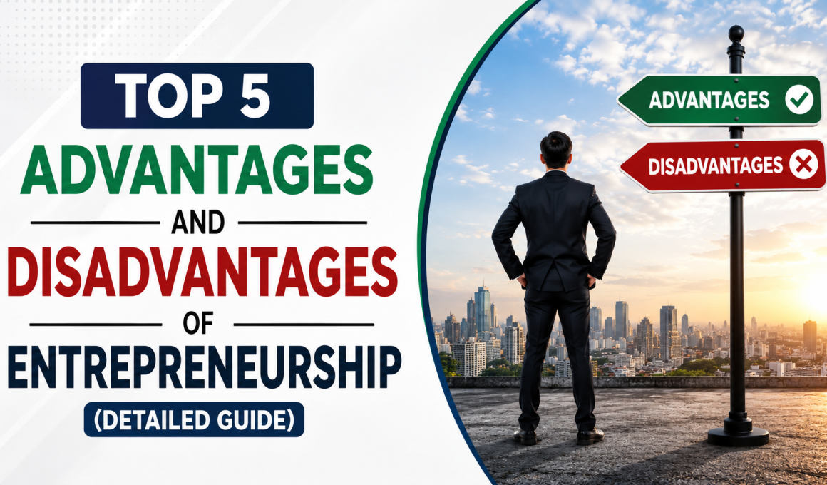 Top 5 Advantages and Disadvantages of Entrepreneurship (Detailed Guide)