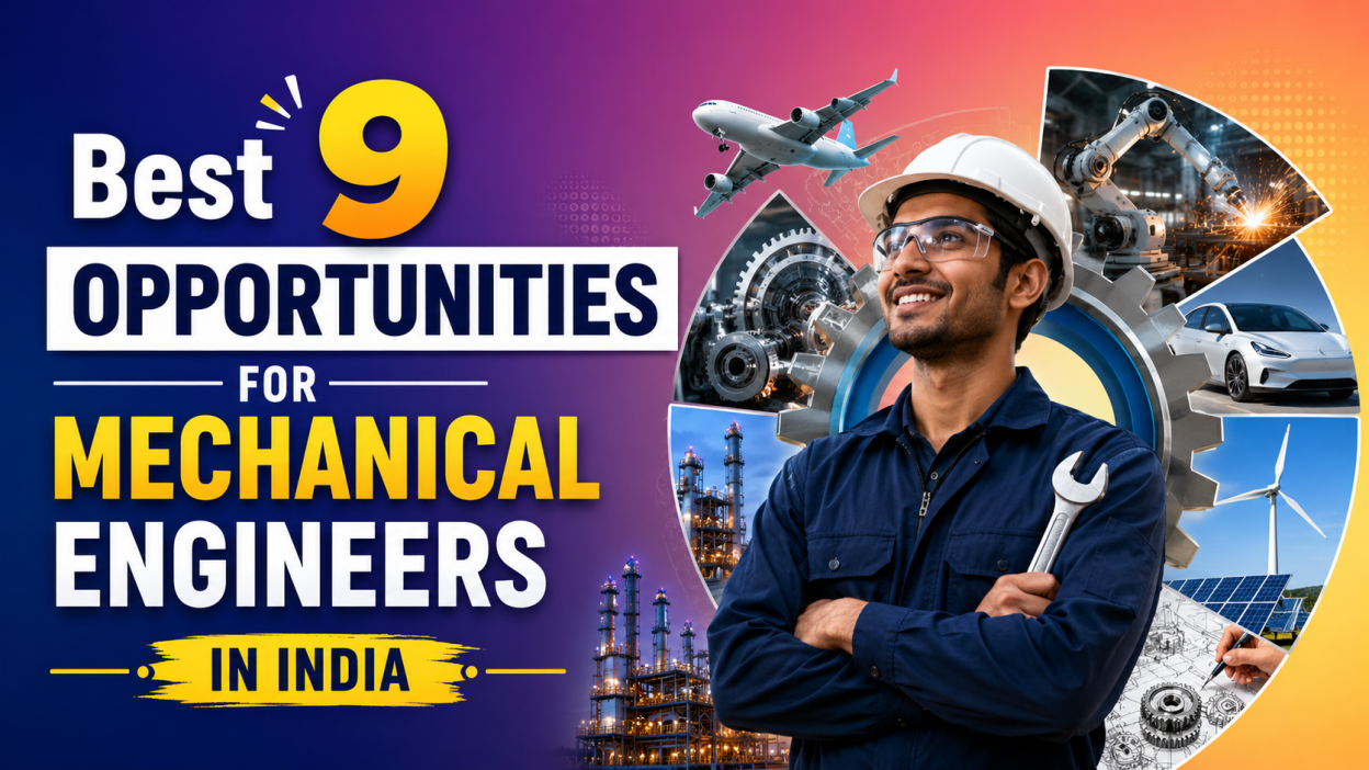 Best 9 Opportunities for Mechanical Engineers in India